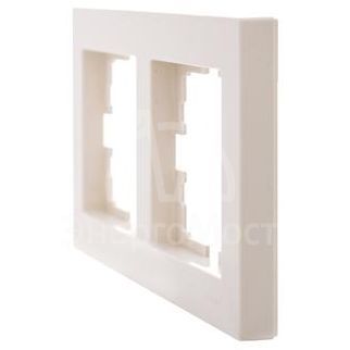 Рамка 2-местн. горизонт. VESNA кремов. LEZARD 742-0300-147