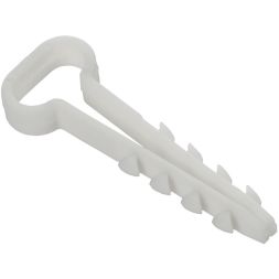 Дюбель-хомут 12х6мм для плоского кабеля нейлон бел. (уп.100шт) GENERICA UDH14-12-05-100-K01-G