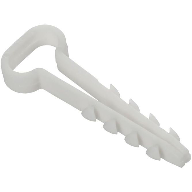 Дюбель-хомут 12х6мм для плоского кабеля нейлон бел. (уп.100шт) GENERICA UDH14-12-05-100-K01-G