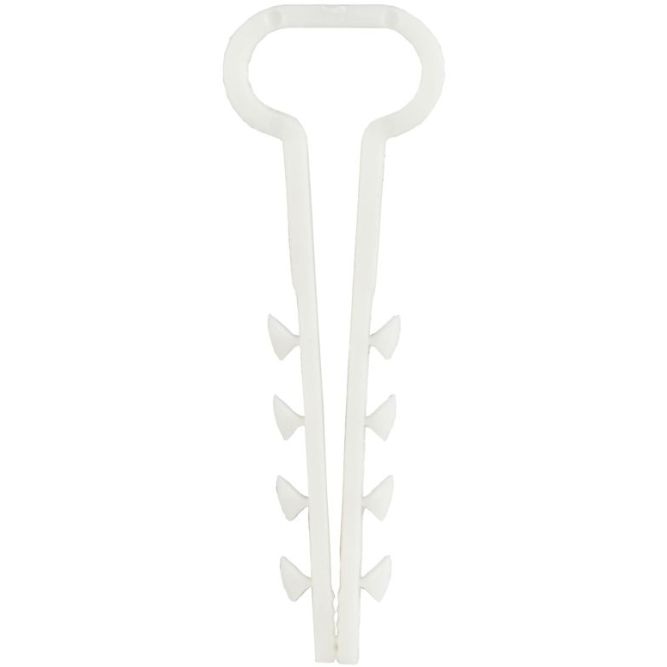 Дюбель-хомут 12х6мм для плоского кабеля нейлон бел. (уп.100шт) GENERICA UDH14-12-05-100-K01-G