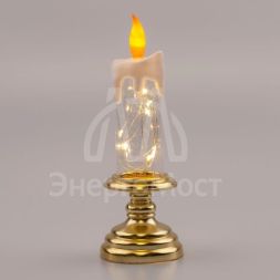 Светильник декоративный новогодний &amp;quot;Свеча&amp;quot; EGNDS-03 тепл. бел. 10 LED h=20см 2хААА IP20 Эра Б0051934