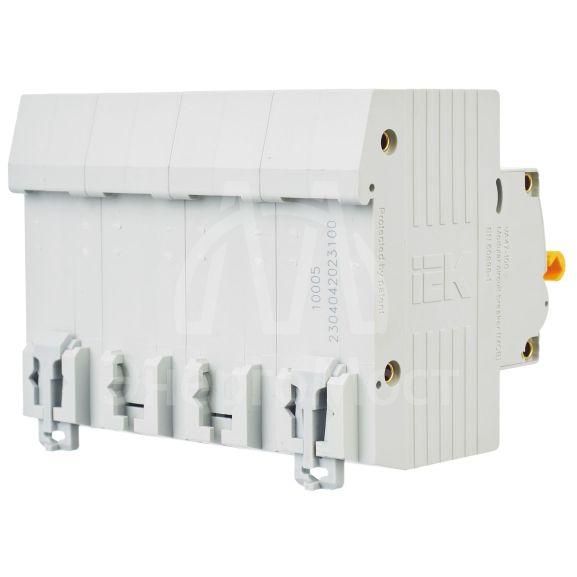 Выключатель автоматический модульный 4п C 100А 10кА ВА47-100 IEK MVA40-4-100-C
