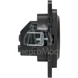 Розетка 1-м СП Стокгольм 16А с заземл. защ. шторки винт. клеммы механизм черн. PROxima EKF EZR16-028-20