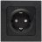 Розетка 1-м СП Стокгольм 16А с заземл. защ. шторки винт. клеммы механизм черн. PROxima EKF EZR16-028-20