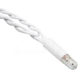 Гирлянда светодиодная &amp;quot;Айсикл&amp;quot; (бахрома) 4.8х0.6м 176LED бел. 11Вт 220В IP65 эффект мерцания провод бел. ПВХ Neon-Night 255-165