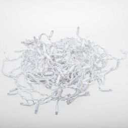 Гирлянда светодиодная &amp;quot;Айсикл&amp;quot; (бахрома) 4.8х0.6м 176LED бел. 11Вт 220В IP65 эффект мерцания провод бел. ПВХ Neon-Night 255-165