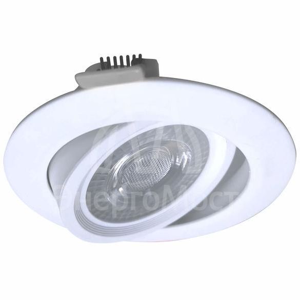 Светильник светодиодный DownRR 7Вт 180-265В 6400К кругл. поворотн. панель бел. КОСМОС KDownRR7W4600K