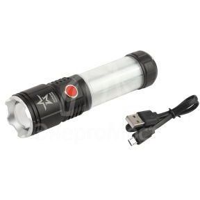 Фонарь светодиодный АРМИЯ РОССИИ MA-703 &amp;quot;Тайфун&amp;quot; ручной аккумуляторный 10Вт 6 режимов Li аккумулятор магнит крючок ЭРА Б0052320