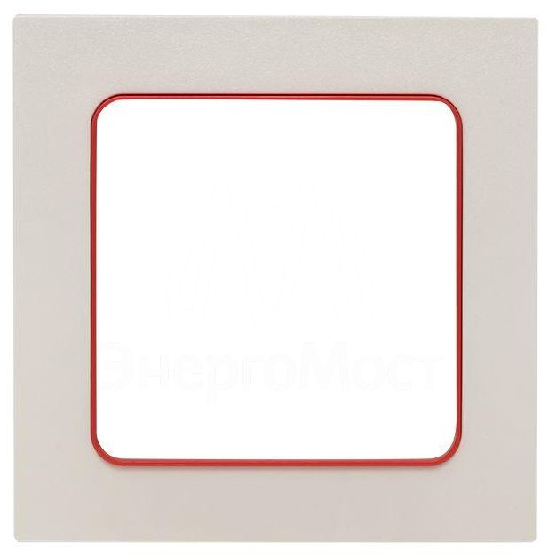 Рамка 1-м Стокгольм бел. с линией цвета красн. PROxima EKF EXM-G-304-20