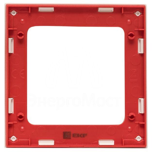 Рамка 1-м Стокгольм бел. с линией цвета красн. PROxima EKF EXM-G-304-20