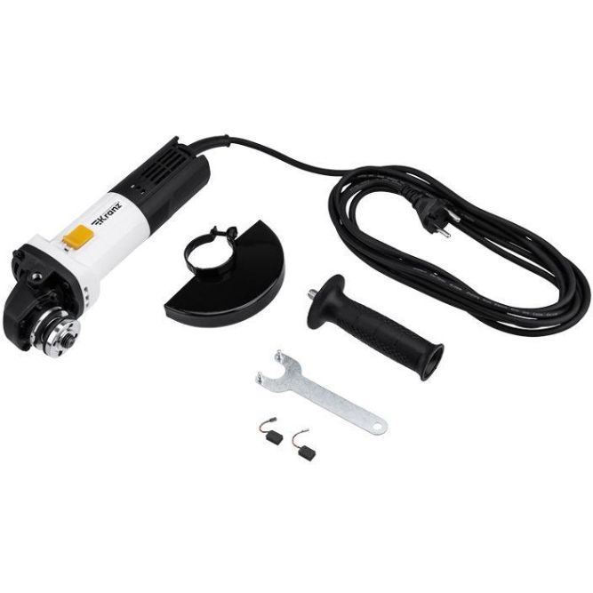 Машина шлифовальная угловая (УШМ болгарка) 125мм 900Вт в кейсе Kranz KR-PT-212