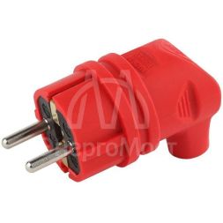 Вилка 90град. V9-RED-IP44 16А IP44 с заземл. каучук красн. Эра Б0044549