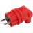 Вилка 90град. V9-RED-IP44 16А IP44 с заземл. каучук красн. Эра Б0044549