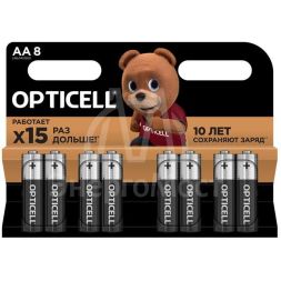 Элемент питания алкалиновый AA/LR6 (блист. 8шт) Basic Opticell 5051008