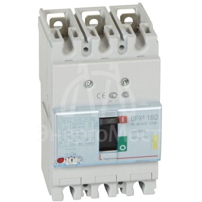 Выключатель автоматический 3п 63А 16кА DPX3 160 термомагнитн. расцеп. Leg 420003