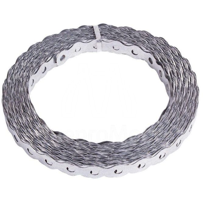 Лента монтажная перфорированная 12х0.55мм волна полоса оцинк. (уп.25м) Rexant 07-7212-4