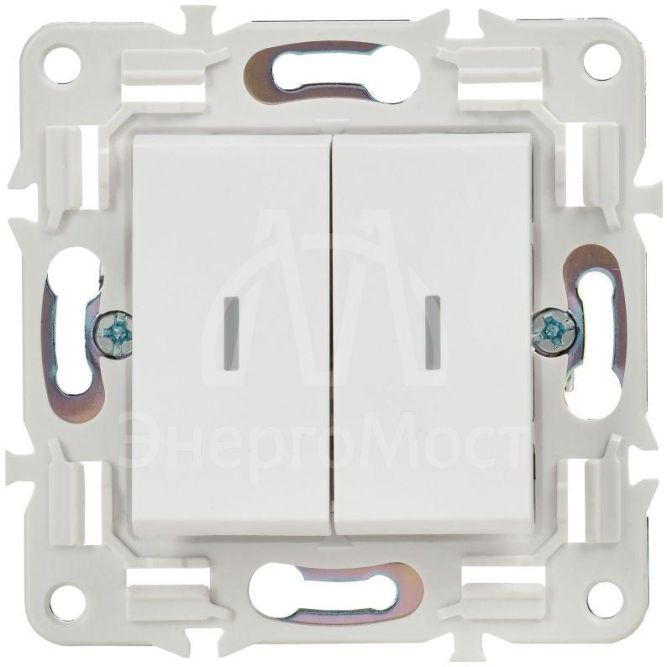 Выключатель 2-кл. SKANDY 10А SK-V09W с индикацией арктич. бел. IEK SK-V20-1-10-K01