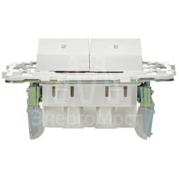 Выключатель 2-кл. SKANDY 10А SK-V09W с индикацией арктич. бел. IEK SK-V20-1-10-K01