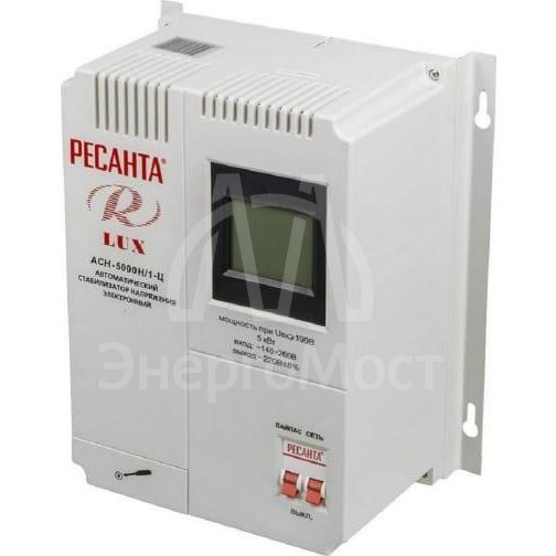 Стабилизатор напряжения АСН-5000 Н/1-Ц 1ф 5кВт настен. IP20 Ресанта Lux 63/6/16