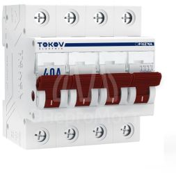 Выключатель нагрузки модульный 4П 40А TOKOV Electric TKE-PZ60-MDSI-4-40