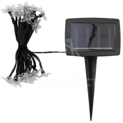 Светильник светодиодный Каскад Ночной букет 4м с солнечн. панелью и аккумулятором плюс 2м Lamper 602-270