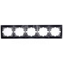 Рамка 5-м Мира горизонтальная черн. бархат LEZARD 701-4200-150