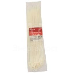 Хомут кабельный 4.8х350 нейл. бел. (уп.100шт) EKF plc-c-4.8x350