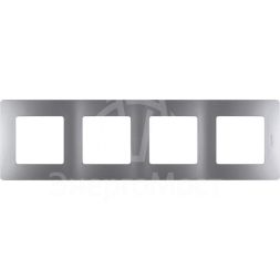 Рамка 4-м Etika алюм. Leg 672554