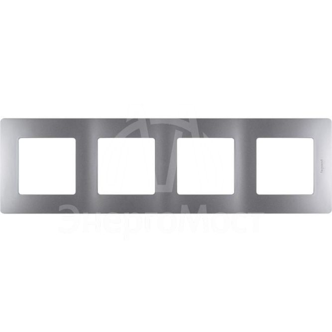 Рамка 4-м Etika алюм. Leg 672554