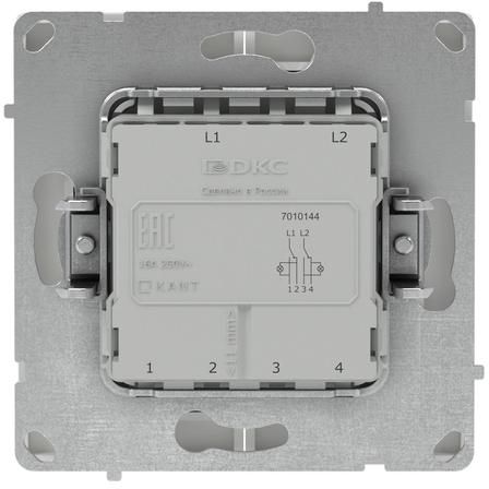 Переключатель 2-кл. KANT с подсветкой бел. песок DKC 7010144