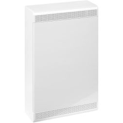 Щит навесной 36мод. слаботочный мультимедийный с бел. непрозрачной дверцей с монтажн. платой в компл. Ruvinil 68036Б-СЛ