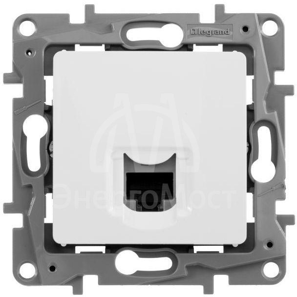 Механизм розетки информ. 1-м СП Etika RJ45 CAT.5E UTP бел. Leg 672241