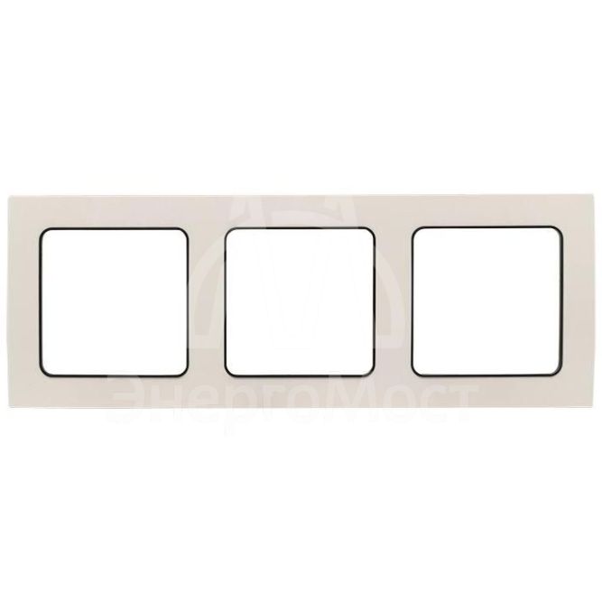 Рамка 3-м Стокгольм бел. с линией цвета черн. PROxima EKF EZM-G-304-20