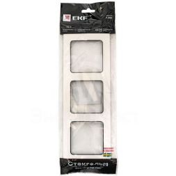 Рамка 3-м Стокгольм бел. с линией цвета черн. PROxima EKF EZM-G-304-20