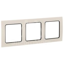 Рамка 3-м Стокгольм бел. с линией цвета черн. PROxima EKF EZM-G-304-20