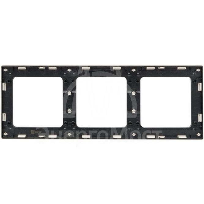 Рамка 3-м Стокгольм бел. с линией цвета черн. PROxima EKF EZM-G-304-20