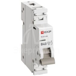 Выключатель автоматический 1п B 40А 4.5кА ВА 47-63N PROxima EKF M634140B