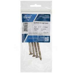 Шуруп по бетону 7.5х112 (уп.4шт) Tech-KREP 112226