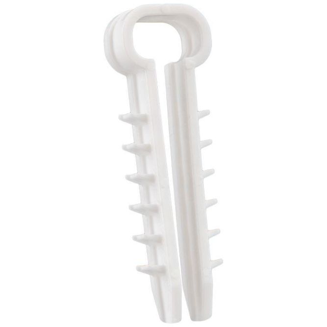 Дюбель-хомут 5-10 прямоуг. бел. (уп.100шт) Rexant 07-4610