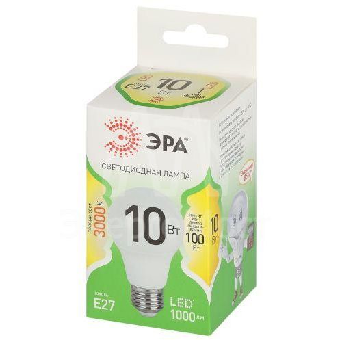 Лампа светодиодная GREEN LINE A60-10W-830-E27 GL 10Вт груша 3000К свет тепл. E27 Эра Б0067118