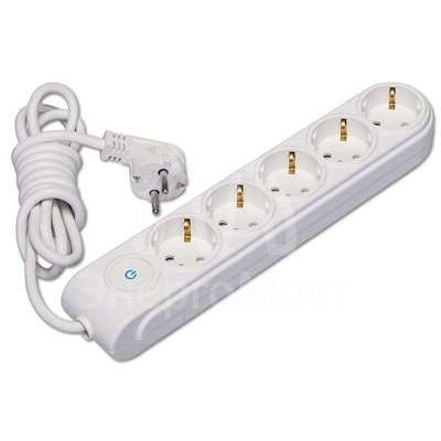 Удлинитель 5х5м с заземл. 16А защ. шторки Makel N5310063