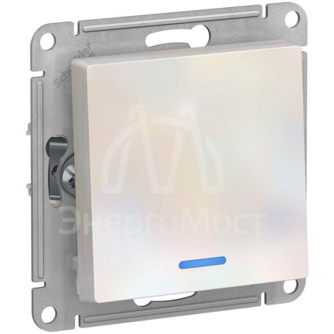 Механизм выключателя 1-кл. СП AtlasDesign 10А IP20 (сх. 1а) 10AX с подсветкой жемчуж. SchE ATN000413