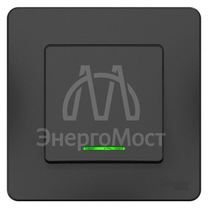 Выключатель 1-кл. СП Blanca 10А IP20 (сх. 1) 250В с подсветкой антрацит SchE BLNVS010116