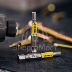 Бита шестигранная HEX4х50мм для шуруповерта (уп.2шт) Kranz KR-92-0422-1