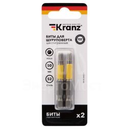 Бита шестигранная HEX4х50мм для шуруповерта (уп.2шт) Kranz KR-92-0422-1