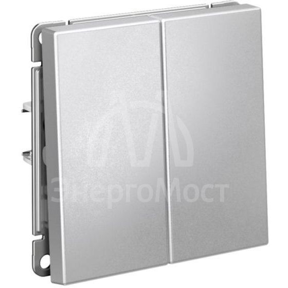 Выключатель 2-кл. ArtGallery (сх. 5) 10AX механизм алюм. SE GAL000351