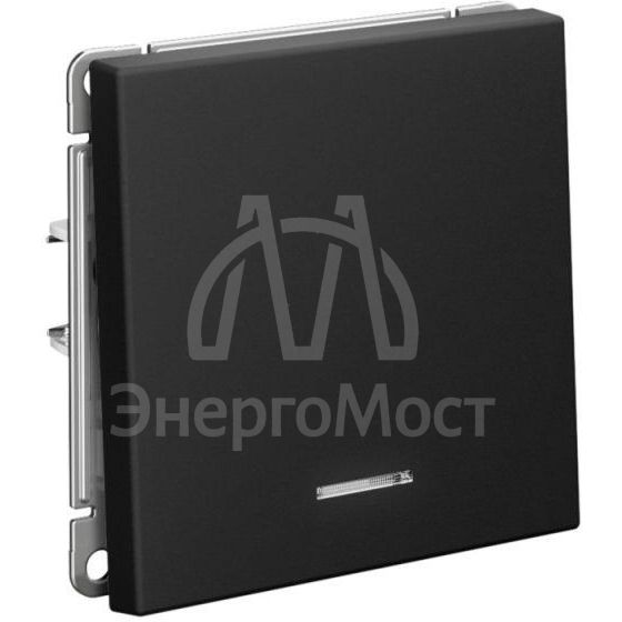 Выключатель 1-кл. ArtGallery (сх. 1а) 10AX с подсветкой механизм карбон SE GAL001013