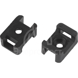 Площадка под хомуты 22х16мм с монтажным отверст. М4 NO-225-314 черн. (уп.10шт) Эра Б0066712