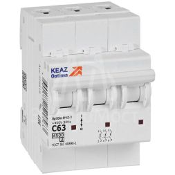 Выключатель автоматический модульный OptiDin BM63-3C63-4.5-УХЛ3 КЭАЗ 326818