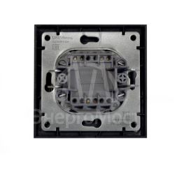 Переключатель проходной 1-кл. СП Бриллиант 10А IP20 с подсветкой в сборе графит Universal 7947380